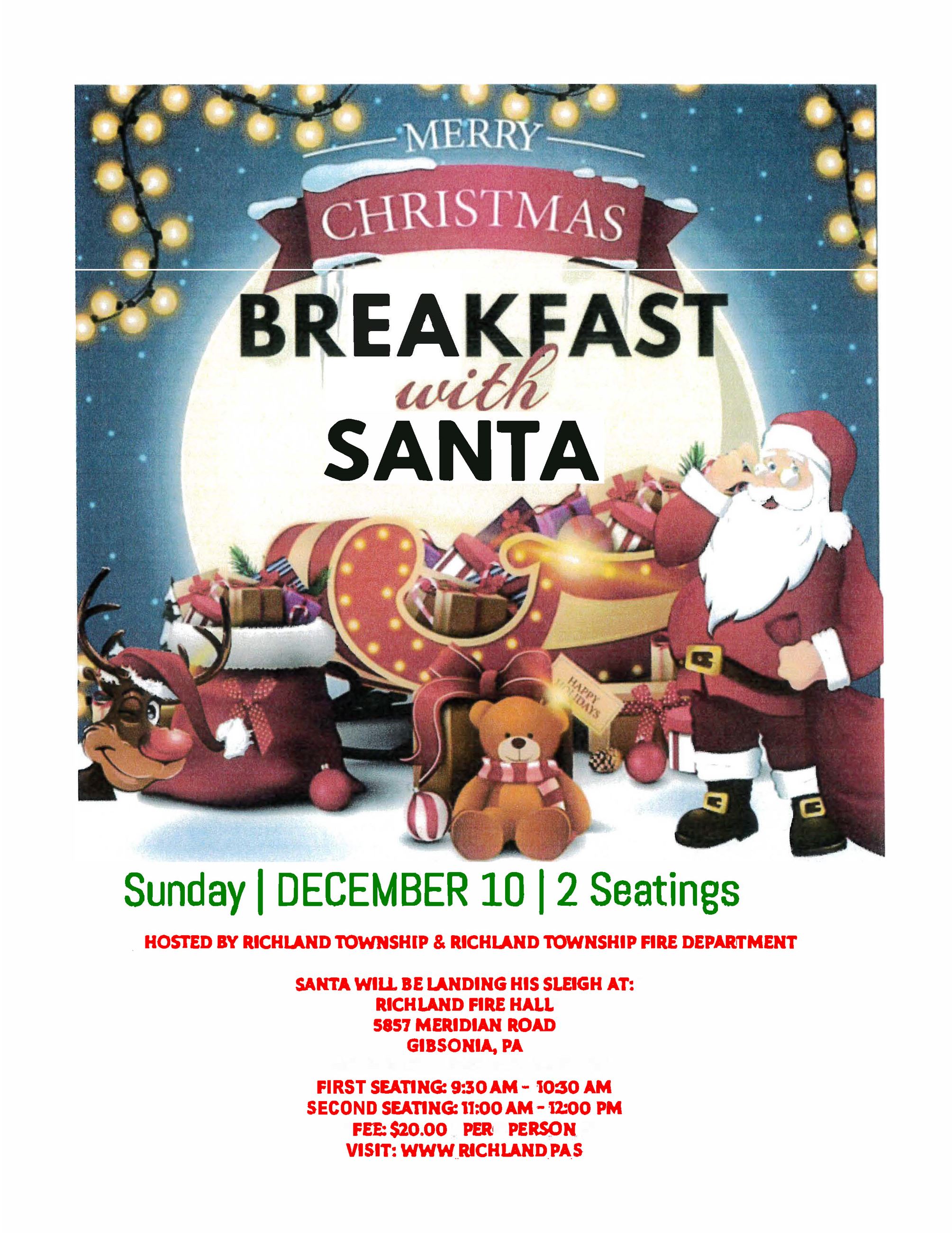 Brunch with Santa information