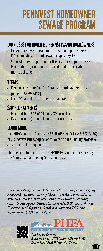 PENNVEST Homeowner Sewage Program